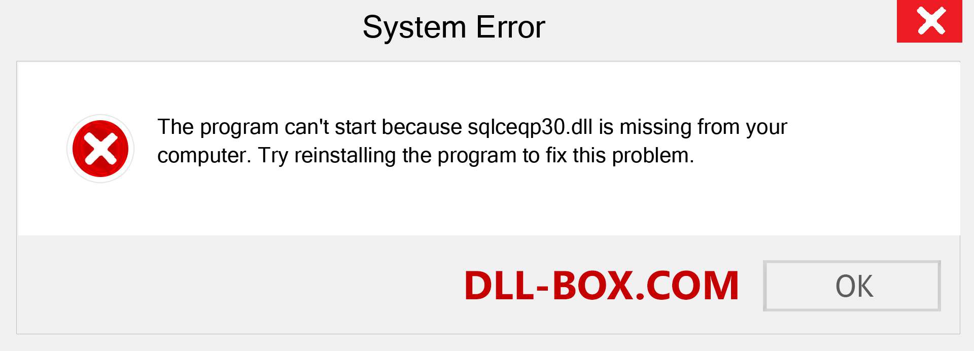  sqlceqp30.dll file is missing?. Download for Windows 7, 8, 10 - Fix  sqlceqp30 dll Missing Error on Windows, photos, images